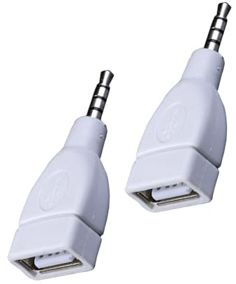 Convertidores de sonido de 3,5 mm macho AUX a USB 2.0 hembra, adaptador para altavoces de coche y reproductores de MP3