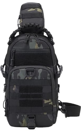 Shoulder Sling Bag, Waterproof Chest Pack, Travel & Hiking Shoulder Pack, tacticals Army-Style Design, Compact & Sturdy, Adjustable Strap, Constructed from High-Quality Oxford Cloth Polyester