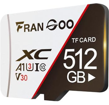 Schede di memoria Micro SD FrmGo da 512 GB, scheda SD, video UHD per GoPro, action camera, fotocamera 4K Pro, smartphone, scheda di memoria MicroSDXC UHS-I U3 A1 V30