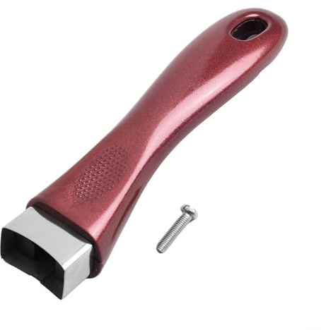 Cushteg Replacement Bakelite Pan Handle Grip with Stainless Steel Core, Detachable Anti-Scald Cookware Handle for Pots, Saucepans, and Frying Pans, Fit Kitchen Upgrade(Red)