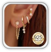 14K Gold Stud Hoop Earrings Set for Women Earrings Stacks Dainty Small Hoop Earring-s Sets For Multiple Piercing Hypoallergenic Dangle Cartilage Huggie Hoop Earring-s Gold Jewelry for Women Gifts