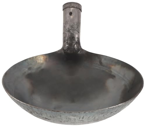 TOYZFRIENDY Metallene Mistschaufel 20cm mit Langem Stiel Robuste Schöpfkelle für Dung und Schlammreinigung Langlebige BAU und Sanitärreinigungsschaufel
