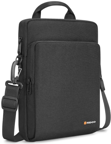NIDOO 10 Pouces Tablette Sac à Bandoulière Sacoche Ordinateur Portable Sac à Main Pochette de Protection pour 11 10,5 9,7 iPad Pro / 10,9 10,5 iPad Air/Surface Go 3 2 / Galaxy Tab A8 S8, Noir