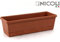 NiCOLI - Fioriera con sottopiatto 30 cm terracotta balconica