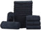 KinHwa Panni per la Pulizia in Microfibra, 20 Confezioni di Stracci da Cucina Spessi, Super assorbenti e Morbidi Panni per la Pulizia Multiuso, 30cm x 30cm Nero
