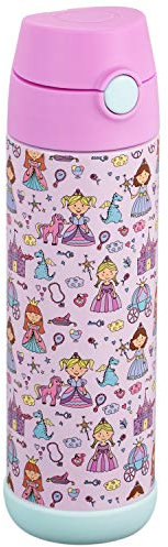 Snug Kids Flask - Stainless Steel Insulated Water Bottle with Straw for Children/Toddlers (Girls/Boys) - Princess, 500ml
