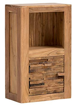 Woodkings® Bad Hängeschrank Holz Akazie massiv Wandschrank Matay Badmöbel Badezimmer Wandregal Massivholz