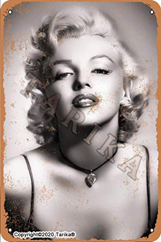 Marilyn Monro Portrait von sexy Frauen 001 Retro Look 20,3 x 30,5 cm Blech-Dekoration Poster für Zuhause, Küche, Badezimmer, Bauernhof, Garten, Garage, inspirierende Zitate Wanddekoration