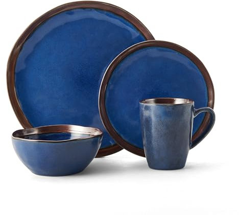 Pfaltzgraff Easton - Set di stoviglie da 12 pezzi, per 4 persone, colore: tortora