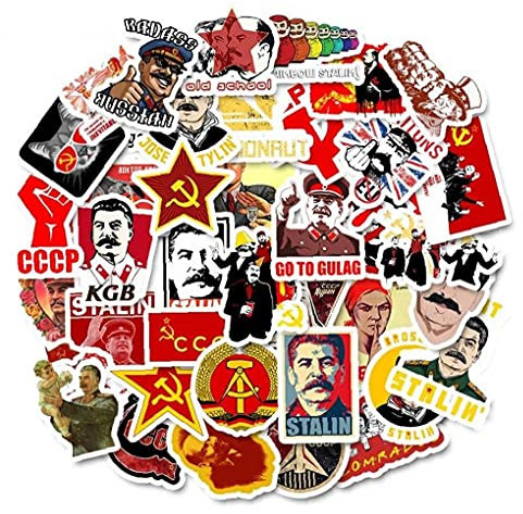 50pcs Kommunistische Partei Aufkleber Mixed Sowjetunion Stalin Udssr Cccp Het Aufkleber Aufkleber Ideal Für Die Computer-wasserdichte Wasserflasche Skateboard Gepäck Aufkleber Graffiti Patches