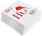 Servietten 60er Set │Motive Weihnachten HoHoHo Nikolaus│ 3lagige Papierserviette 33x33cm │stoffähnlich Tuch Partyzubehör (60er Set Serviette HoHoHo)