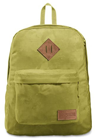 JanSport SuperBreak Plus FX Backpack - School, Work, Travel, or Laptop Bookbag with Water Bottle Pocket, Lentil Sprout Eroded Ripstop