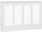 HOMCOM Moderno y Elegante Cubreradiador de Lamas para el Hogar, MDF y Acero, 120x18x84cm, Blanco