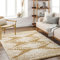 Livabliss Tuzla Shaggy Berber Teppich - Flauschiger Wohnzimmerteppich in Senfgelb, Weiß - Groß 160x220 cm, Hochflor Langflor Teppich für Wohnzimmer, Esszimmer, Schlafzimmer