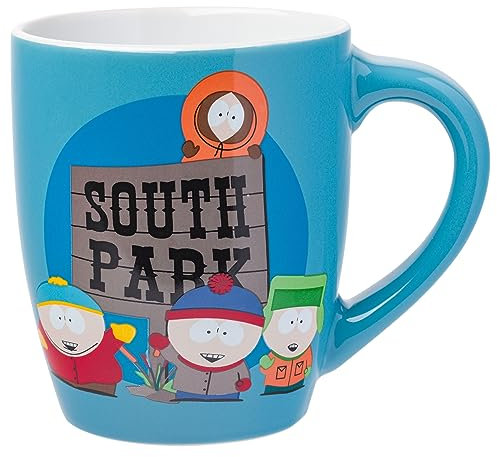 Silver Buffalo South Park Jumbo-Keramikbecher, gebogen, mit Logo, 750 ml