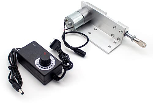 Jieotwice Mini elektrische Teleskopstange Kleine automatische Hubkolbenmotor Linearaktuator Push Pull Gerät mit einstellbarer Geschwindigkeit(24V 120RPM)