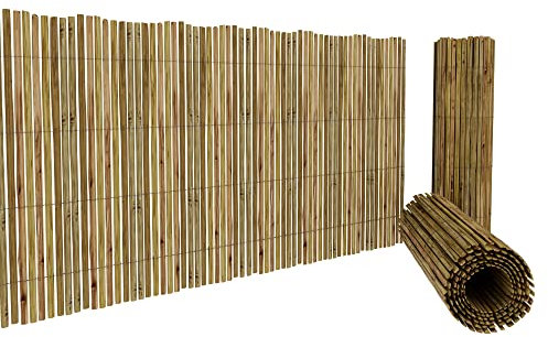 Arella In Canna In Bamboo Spaccato Cannette Bambù Naturale Da 10/15 Mm Recinzione Ringhiera Balcone Giardino Terrazza Piscina Stuoia Ombreggiante Arelle Canniccio Decorativo (2.5 x 3 M)