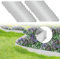 Sonnewelt Bordure de pelouse en métal galvanisé - Bordures de Jardin Bord la Pelouse-pour Cour, Jardin, Ferme - Argenté (Longueur 15 m - Hauteur : 18 cm)