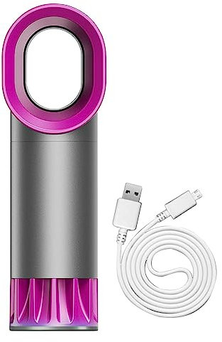 JINGLING Ventilatore senza pale, ventilatore da scrivania, senza pale, ricarica USB, facile da pulire, salvaspazio, portatile, per comodino, divano, scrivania