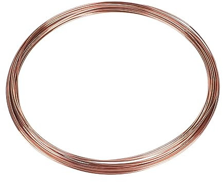 EFUTURETIME Reiner Kupferdraht, ø 2.0mmx10m, Kupferdraht Pur, T2 Blanker Kupferdraht, Basteldraht, Copper Wire für Schweißen, Experiment, Schmuck, Garten, Pflanzen
