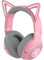Razer Kraken Kitty V2 BT Casque sans fil RGB : Oreilles et oreillettes Chroma RGB Kitty - Pilotes Bluetooth 5,2-40 mm - Micros antibruit - Léger - Batterie de 40 heures avec charge de type C - Quartz