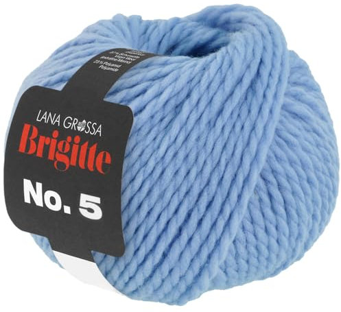 LANA GROSSA Brigitte Nr.5 | 2-fach verzwirntes Merino-Dochtgarn | Handstrickgarn aus 100% Schurwolle (Merino extrafein) | 50g Wolle zum Stricken & Häkeln | 75m Garn FB 5