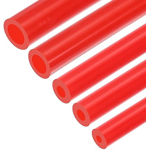 QUARKZMAN Vuoto Silicone Tubazione Tubo 3mm 5mm 6mm 10mm 12mm ID 3mm Muro Spesso 2m Rosso Alta Temperatura per Motore