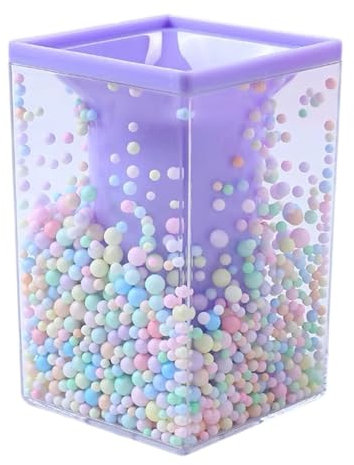 Uoocg Quadratisch Stiftehalter Kinder Durchsichtig Acryl Stifteköcher Stiftständer Schreibtisch Organizer Mädchen Jungen für Büro Schule Zuhause (violet)