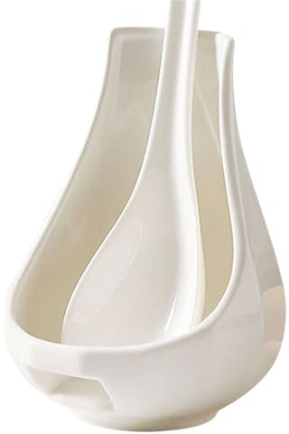 Portacucchiaio Per Piano Cottura, Poggiamestolo Per Bancone Da Cucina, Poggia Cucchiaino Da Caffè, Portacucchiaio Da Cucina, Riposo Per Utensili-Bianco-10x10x12.5cm