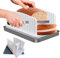 RedFlameDS Bread Cutter - Adjustable, Foldable Toast Slicer with Crumb Tray & Cutting Guide for Homemade Bread