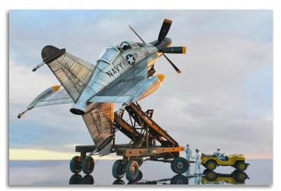 FYRCO XFY-1 Vintage-Poster Fighter Jet, vertikales Flugzeug, Kunstwerk, dekoratives Gemälde, Leinwand-Poster, 30 x 45 cm
