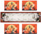 Simpeak Halloween Tischläufer mit 4 Tischsets, Halloween-Kürbisse Polyester Tischdekoration für Halloween Party Küche Esszimmer Ferienhaus Tisch Decor, 30 x 180 cm/12 x 71