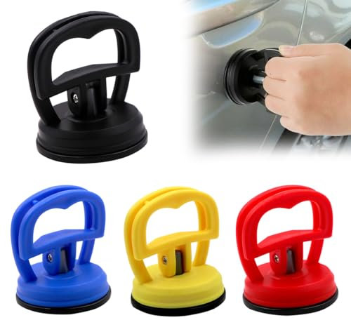 Ventose 4 Pezzi, Ventose per Vetro, Ventosa Carrozzeria, Mini Ventosa per Piastrelle, Ventose Riparazioni Pesanti, Estrattori a Ventosa, per Riparazione Auto, Vetri, Schermi, Piastrelle