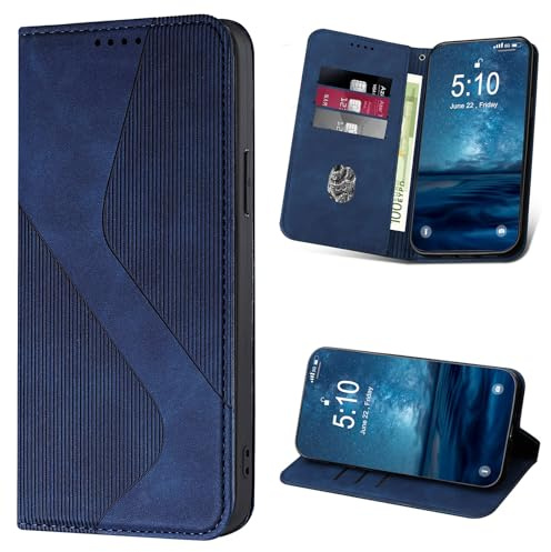 YIRRANZD Handyhülle für Samsung Galaxy A3 2017 Hülle, PU Leder Wallet Klapphülle [Kartenfach], Klappbar Flip Case Stoßfeste Tasche Schutzhülle für Samsung A3 2017 (Blau)