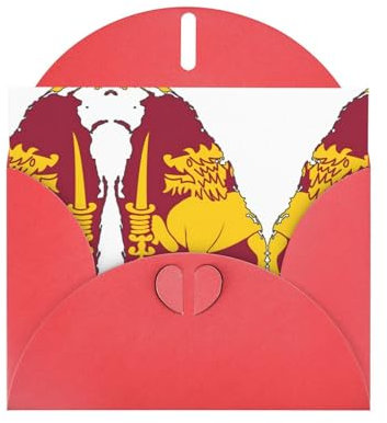 Karte mit Sri Lanka-Flagge, verschiedene Geburtstagskarten, Umschläge, Perlpapier, perfekte Grußkarten, Sortimentsmänner