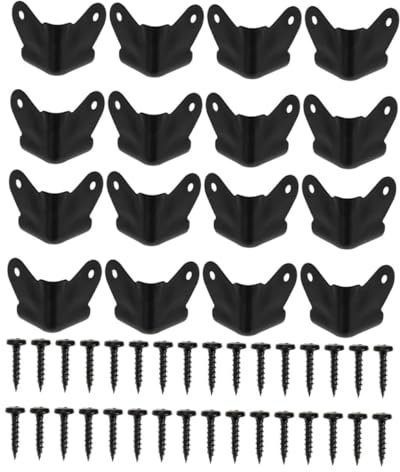 QUMIIRITY 16stücke Eckenschützer Für Schränke Lautsprecher Und Soundboxen Möbel-kollisionsschutz Mit Schrauben Eckenschutz Für Lautsprechergehäuse