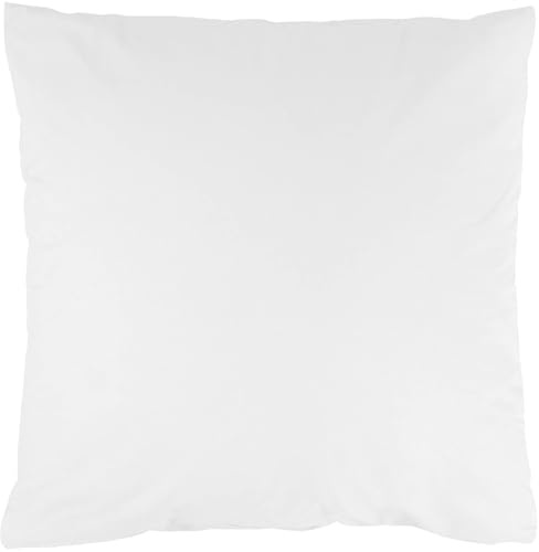Kissenbezug Weiß 40x40cm Kopfkissenbezug Kissenhülle 100% Baumwolle Kissen Pillow Cover mit Reißverschluss Luna
