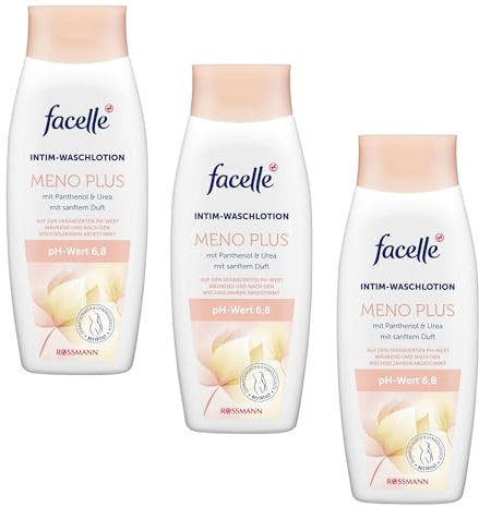 3x Facelle Intim-Waschlotion MENO PLUS + 1x Bebe feste Duschpflege | 3x 300ml