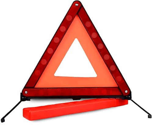 Retoo Warndreieck KFZ mit Homologation, Pannendreieck, Pannenset mit praktischer Fall, hohe Sichtbarkeit, für Pannen und Unfall, kompakt und praktisch, Dreieck Autozubehör, Verkehrssicherheit, Rot
