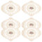 BENECREAT 6 Stück Beige Retro-Tischsets aus Spitze, 21.4x26.6cm ovale bestickte Tischsets, Spitzendeckchen für Zuhause, Hochzeit, Untersetzer, Tasse