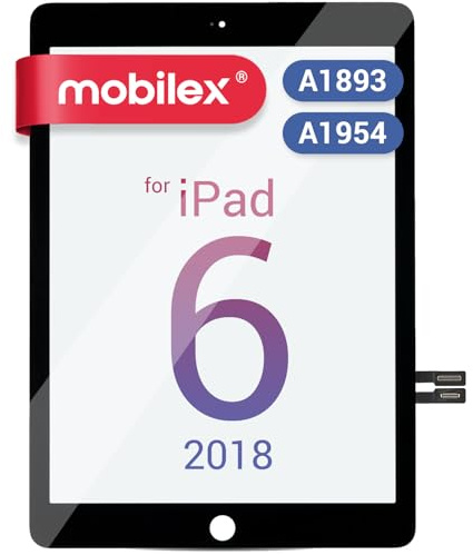 MOBILEX® Touchscreen für iPad 6 (2018) [Schwarz] | OEM-Digitizer | Super robust | Kupfersensor mit hoher Dichte | 3M-Kleber | Staubdicht | Generation