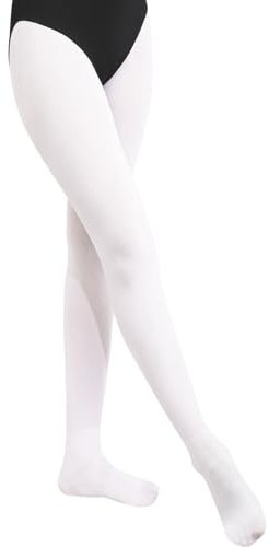 BALAYSIER Ballettstrumpfhose Mädchen und Damen 90D Weiche ballett strumpfhose Hochelastische tanzstrumpfhose für Tanz und Performance 1-2 Paar(Weiß,XL)