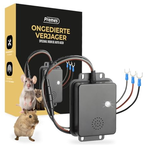 Premes - Mårdskrämma - Batteridrift - Inomhus och Utomhus - Bil - Sten Mård Räddare Bil - Sten Mård Förstörare - Anti Marter