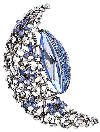 Holibanna Mondform Brosche Mit Strass Für Damen Reverspin Legierungsmaterial Stilvolle Brosche Mondbroschennadeln Mondanstecknadeln Broschennadel
