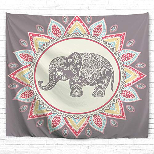 Wandtuch Elefant Blau Bohemian Boho Psychedelic Tagesdecke Dekoration Waschbar Trippy Tapestry, Für Wohnzimmer, Picknick, Schlafzimmer, 100x150cm