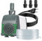 Bomba de Agua Sumergible 45W 3500L/H, Apagado Automático por Falta de Agua, Protección contra Sobrecalentamiento y Ultrasilenciosa. Incluye Cable de 1.8m Ideal para Estanques, Fuentes e Hidroponía.