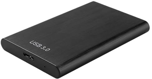 RJXDUPHT 1 TB tragbare 25-Zoll-Externe Festplatte USB 3.0, kompatibel mit Tablets und Anderen Geräten, Metall-Plug-and-Play(Black)