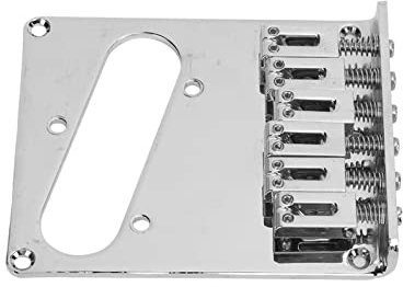 Dilwe Metal Fixed Gitarre Bridge String Plate mit Standardgrößen, Glänzende Oberfläche und Montagewerkzeugen - für Elektrogitarren