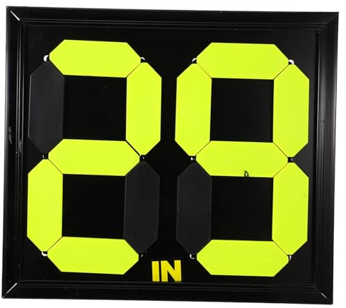 Abaodam Tabellone per Sostituzioni Giocatori Calcio Manuale Portatile Strumento per Arbitri Numeri Ribaltabili Attrezzatura per Cambio Giocatore in Partita