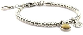 QOSS Armband ZOEY silber honig mit Circle